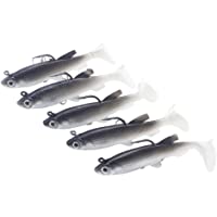 VORCOOL Señuelos de Pesca- 5pcs cebos Conjunto de Metal señuelo Kit Artificial Cebo Duro salmón bajo señuelos de Pesca